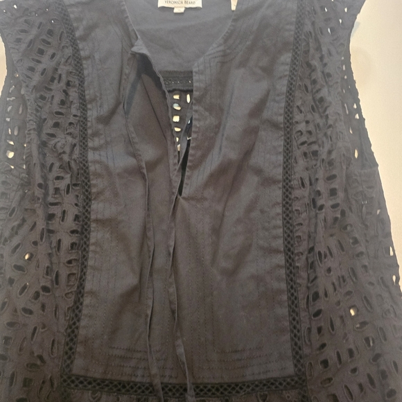 Veronica Beard Alina Dress V-Neck Sleeveless Pull on Size 10 - Picture 6 of 13